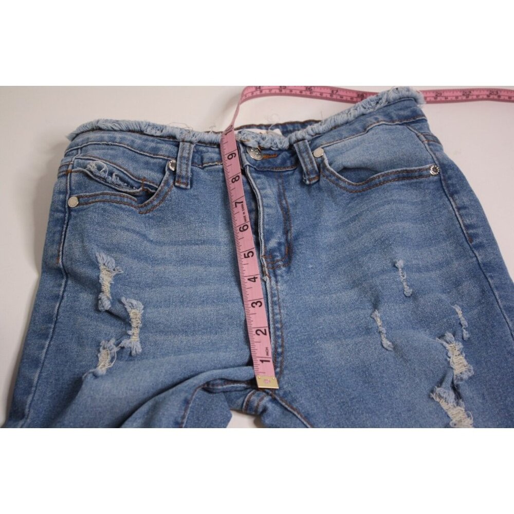 Celebrity Ace Women’s Flare Stretch Jeans Size 5/27 Distressed Light Wash - Picture 4 of 7